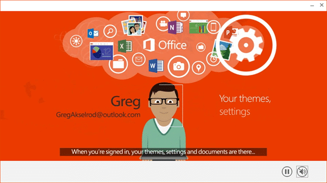 Treated to the Office 2013 into video
