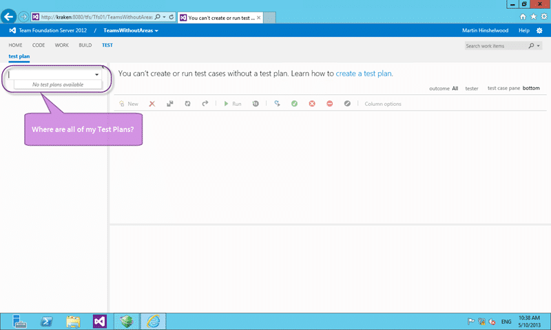 Naked ALM: Test Hub in TFS 2012.2 Web Access