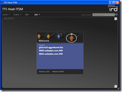 TFS Heat ITSM start screen