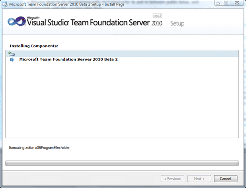 Microsoft Team Foundation Server 2010 Install - Start Page