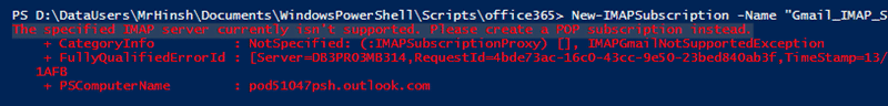 Migrating to office 365 from Google Mail