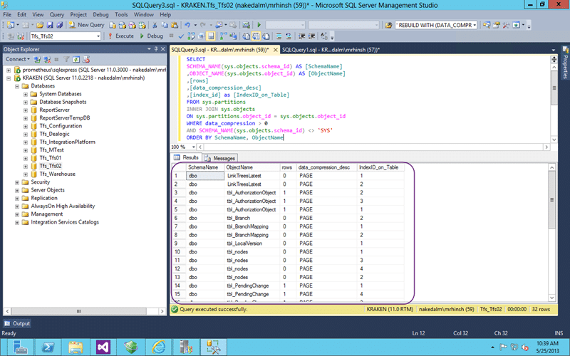 List of objects that have compression enabled in SQL Enterprise