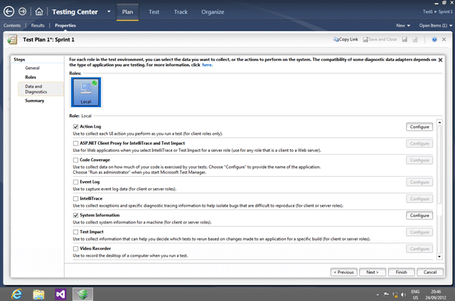 Manage your Microsoft Test Manager Data Collectors