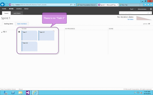 Agile Boards do not support nested tasks