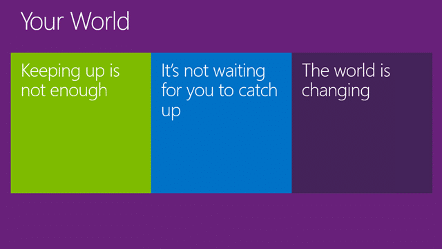 Your world is changing around you