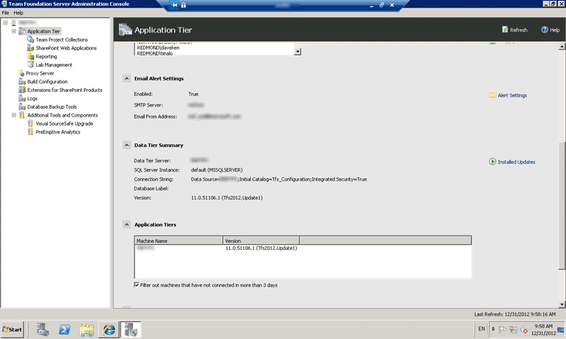 Verify that you have Team Foundation Server 2012 Update 1