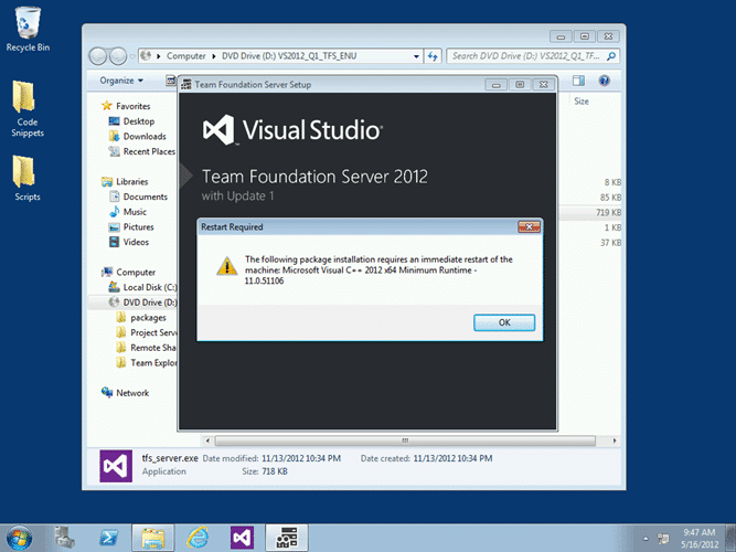 Upgrading the Brian Keller VM to Team Foundation Server 2012 Update 1